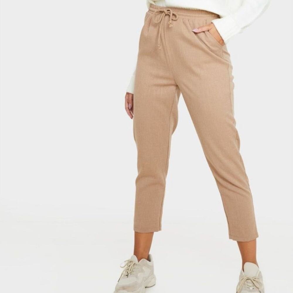 Pretty Little Thing Women's Taupe Diya‎ Casual Trouser Pants Size 2